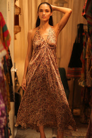 SILK DRESS HANNAH INDIAN SUMMER - sustainably made MOMO NEW YORK sustainable clothing, Boho Chic Dress slow fashion