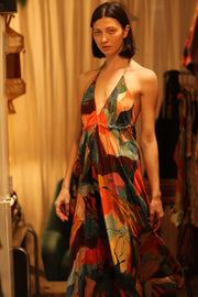 SILK DRESS HANNAH JUNGLE FEVER - sustainably made MOMO NEW YORK sustainable clothing, dress slow fashion