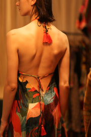 SILK DRESS HANNAH JUNGLE FEVER - sustainably made MOMO NEW YORK sustainable clothing, dress slow fashion