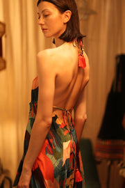 SILK DRESS HANNAH JUNGLE FEVER - sustainably made MOMO NEW YORK sustainable clothing, dress slow fashion