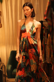 SILK DRESS HANNAH JUNGLE FEVER - sustainably made MOMO NEW YORK sustainable clothing, dress slow fashion