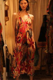 SILK DRESS HANNAH SUMMER NIGHTS - sustainably made MOMO NEW YORK sustainable clothing, Boho Chic Dress slow fashion