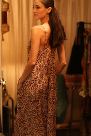 SILK DRESS LILY INDIAN SUMMER - sustainably made MOMO NEW YORK sustainable clothing, dress slow fashion