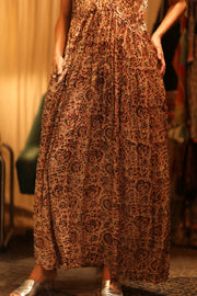 SILK DRESS LILY INDIAN SUMMER - sustainably made MOMO NEW YORK sustainable clothing, dress slow fashion