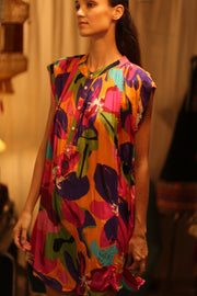 SILK DRESS MARY COLOR BOMB - sustainably made MOMO NEW YORK sustainable clothing, dress slow fashion