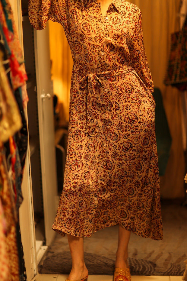 SILK DRESS RUTH MULI NENNA - sustainably made MOMO NEW YORK sustainable clothing, dress slow fashion