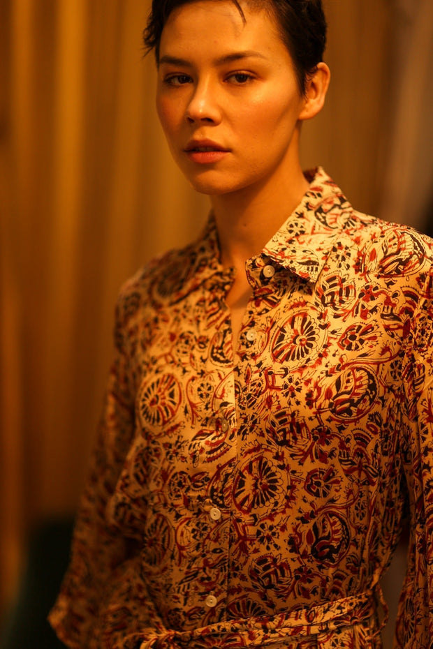 SILK DRESS RUTH MULI NENNA - sustainably made MOMO NEW YORK sustainable clothing, dress slow fashion