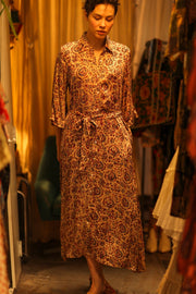 SILK DRESS RUTH MULI NENNA - sustainably made MOMO NEW YORK sustainable clothing, dress slow fashion