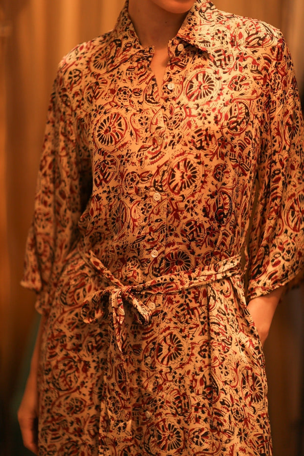 SILK DRESS RUTH MULI NENNA - sustainably made MOMO NEW YORK sustainable clothing, dress slow fashion