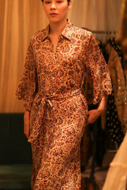 SILK DRESS RUTH MULI NENNA - sustainably made MOMO NEW YORK sustainable clothing, dress slow fashion