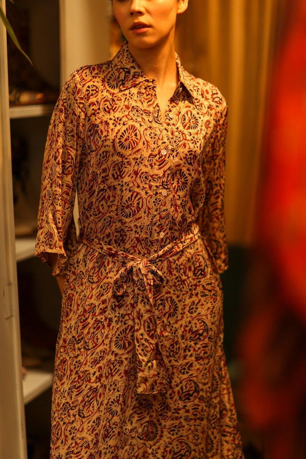 SILK DRESS RUTH MULI NENNA - sustainably made MOMO NEW YORK sustainable clothing, dress slow fashion