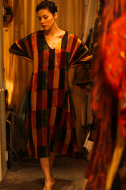 SILK HAND BLOCK PRINT KAFTAN YAYA - sustainably made MOMO NEW YORK sustainable clothing, bestseller slow fashion