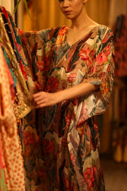 SILK KAFTAN YAYA NAMUD - sustainably made MOMO NEW YORK sustainable clothing, bestseller slow fashion