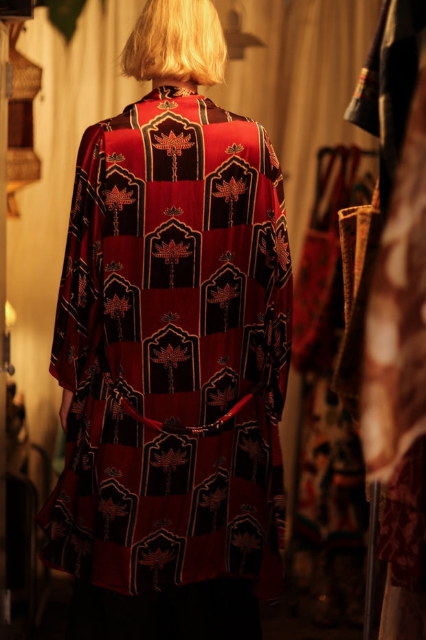 SILK KIMONO ARABIA - sustainably made MOMO NEW YORK sustainable clothing, new slow fashion