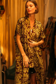 SILK KIMONO OLIVIA - sustainably made MOMO NEW YORK sustainable clothing, kimono slow fashion