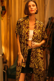 SILK KIMONO OLIVIA - sustainably made MOMO NEW YORK sustainable clothing, kimono slow fashion