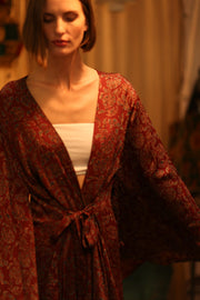 SILK KIMONO PINA TAYLER - sustainably made MOMO NEW YORK sustainable clothing, kimono slow fashion