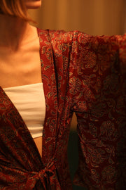 SILK KIMONO PINA TAYLER - sustainably made MOMO NEW YORK sustainable clothing, kimono slow fashion