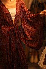 SILK KIMONO PINA TAYLER - sustainably made MOMO NEW YORK sustainable clothing, kimono slow fashion