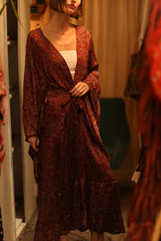 SILK KIMONO PINA TAYLER - sustainably made MOMO NEW YORK sustainable clothing, kimono slow fashion