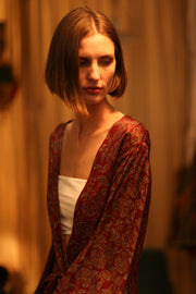 SILK KIMONO PINA TAYLER - sustainably made MOMO NEW YORK sustainable clothing, kimono slow fashion