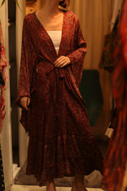 SILK KIMONO PINA TAYLER - sustainably made MOMO NEW YORK sustainable clothing, kimono slow fashion