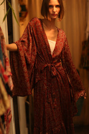 SILK KIMONO PINA TAYLER - sustainably made MOMO NEW YORK sustainable clothing, kimono slow fashion
