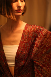 SILK KIMONO PINA TAYLER - sustainably made MOMO NEW YORK sustainable clothing, kimono slow fashion