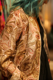 SILK SEQUIN EMBROIDERED BOMBER JACKET JUDE - sustainably made MOMO NEW YORK sustainable clothing, bestseller slow fashion