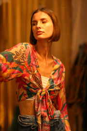 SILK WRAP TOP AURELIA NYLA - sustainably made MOMO NEW YORK sustainable clothing, new slow fashion
