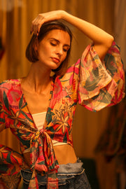 SILK WRAP TOP AURELIA NYLA - sustainably made MOMO NEW YORK sustainable clothing, new slow fashion