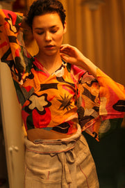 SILK WRAP TOP - sustainably made MOMO NEW YORK sustainable clothing, bestseller slow fashion