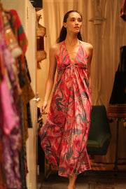 SUMMER STRAP DRESS HANNAH PINK DREAM EDIT - sustainably made MOMO NEW YORK sustainable clothing, Boho Chic Dress slow fashion