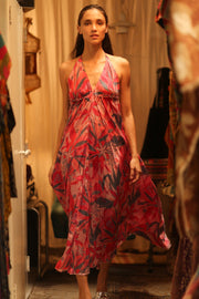 SUMMER STRAP DRESS HANNAH PINK DREAM EDIT - sustainably made MOMO NEW YORK sustainable clothing, Boho Chic Dress slow fashion