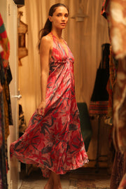 SUMMER STRAP DRESS HANNAH PINK DREAM EDIT - sustainably made MOMO NEW YORK sustainable clothing, Boho Chic Dress slow fashion