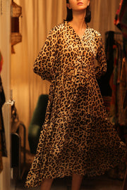 SUSIE SILK DRESS LEO - sustainably made MOMO NEW YORK sustainable clothing, Boho Chic Dress slow fashion