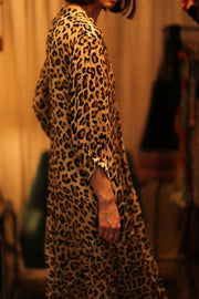 SUSIE SILK DRESS LEO - sustainably made MOMO NEW YORK sustainable clothing, Boho Chic Dress slow fashion