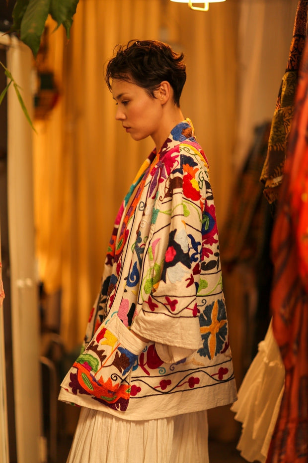 SUZANI KIMONO JACKET MONTY - sustainably made MOMO NEW YORK sustainable clothing, bestseller slow fashion