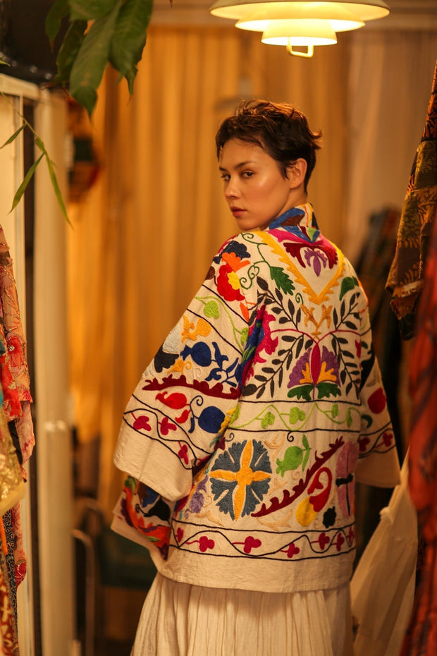 SUZANI KIMONO JACKET MONTY - sustainably made MOMO NEW YORK sustainable clothing, bestseller slow fashion