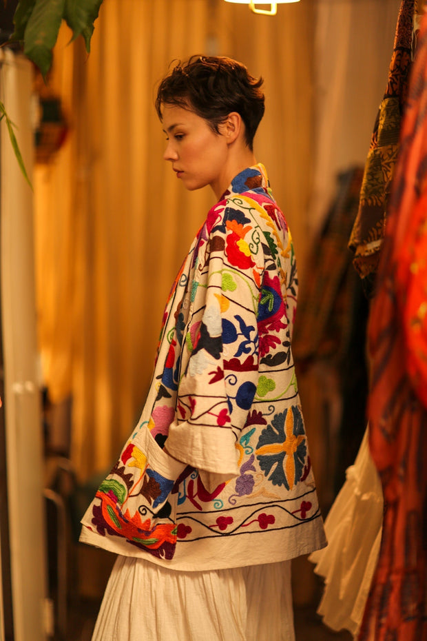 SUZANI KIMONO JACKET MONTY - sustainably made MOMO NEW YORK sustainable clothing, bestseller slow fashion