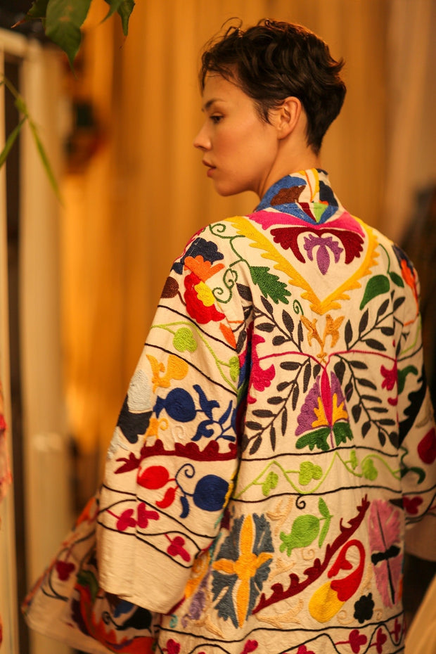 SUZANI KIMONO JACKET MONTY - sustainably made MOMO NEW YORK sustainable clothing, bestseller slow fashion