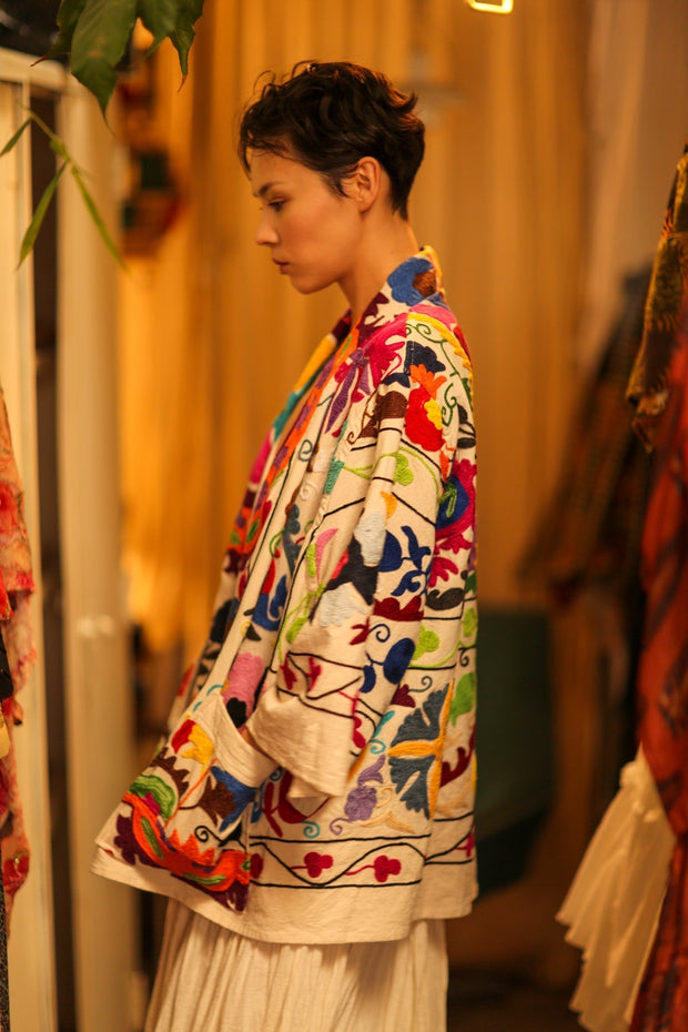 SUZANI KIMONO JACKET MONTY - sustainably made MOMO NEW YORK sustainable clothing, bestseller slow fashion