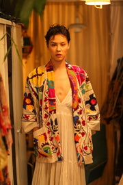 SUZANI KIMONO JACKET MONTY - sustainably made MOMO NEW YORK sustainable clothing, bestseller slow fashion