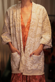 SUZANI KIMONO MONTY SNOW FLAKES - sustainably made MOMO NEW YORK sustainable clothing, embellished slow fashion