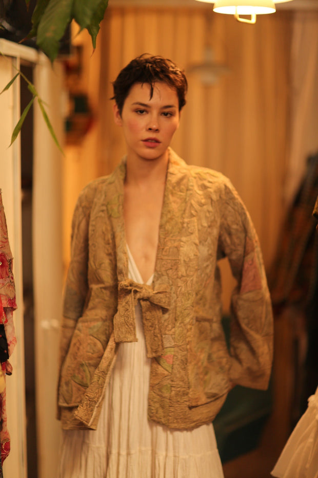 SUZANI SHORT KIMOMO JIMMY - sustainably made MOMO NEW YORK sustainable clothing, coatandjacket slow fashion