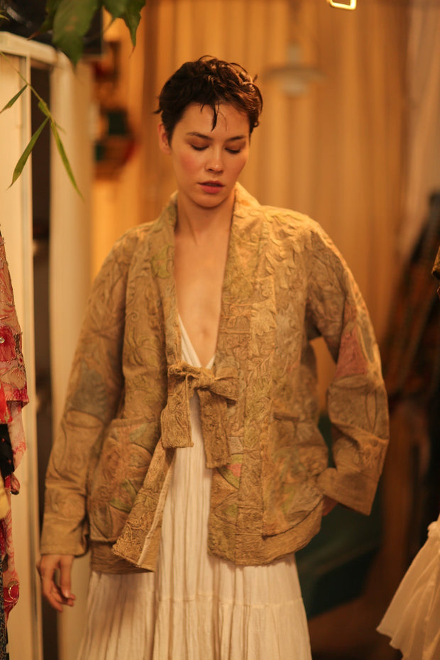 SUZANI SHORT KIMOMO JIMMY - sustainably made MOMO NEW YORK sustainable clothing, coatandjacket slow fashion