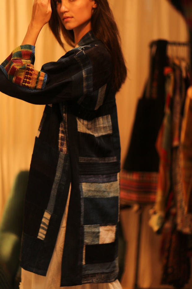 TRIBAL ARTISAN KIMONO ORILA - sustainably made MOMO NEW YORK sustainable clothing, coatandjacket slow fashion