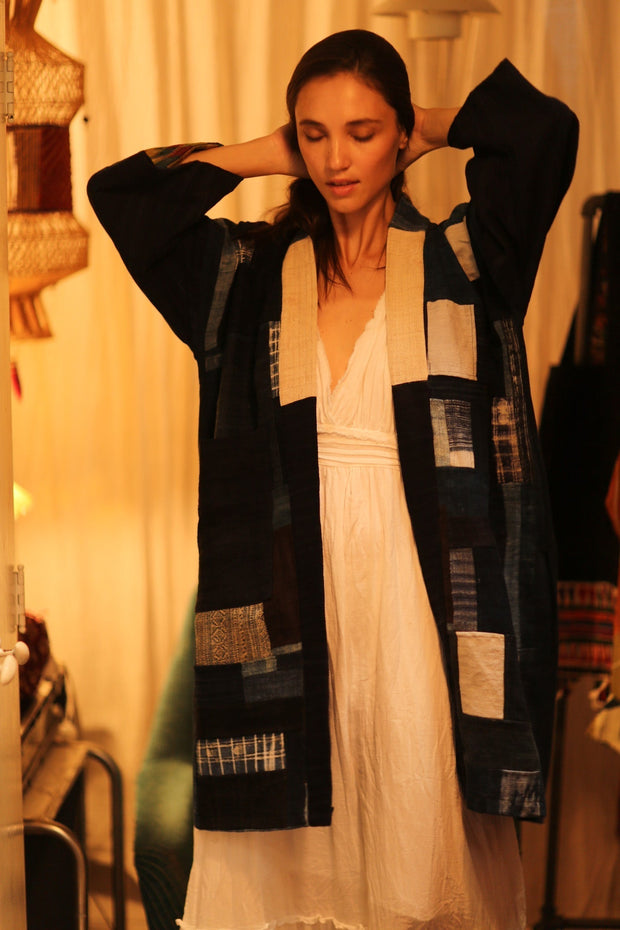 TRIBAL ARTISAN KIMONO ORILA - sustainably made MOMO NEW YORK sustainable clothing, coatandjacket slow fashion