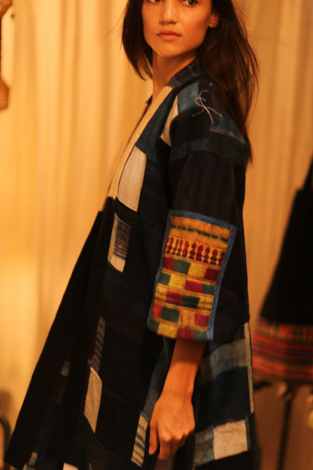 TRIBAL ARTISAN KIMONO ORILA - sustainably made MOMO NEW YORK sustainable clothing, coatandjacket slow fashion