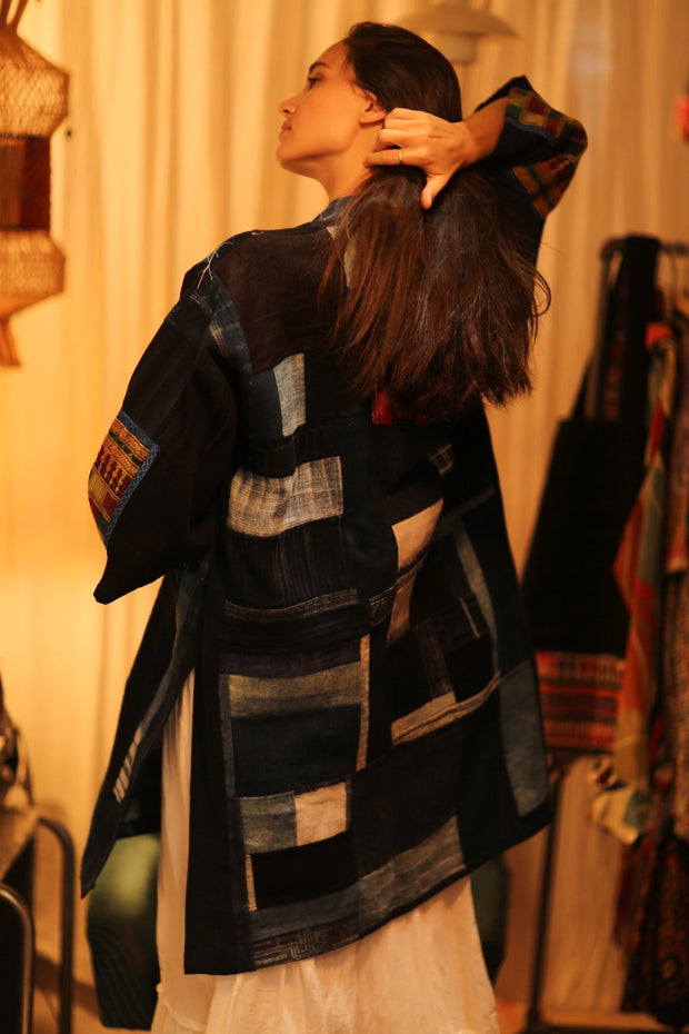 TRIBAL ARTISAN KIMONO ORILA - sustainably made MOMO NEW YORK sustainable clothing, coatandjacket slow fashion